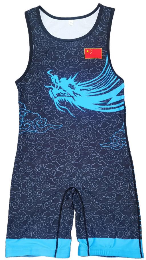 China Singlet Blue