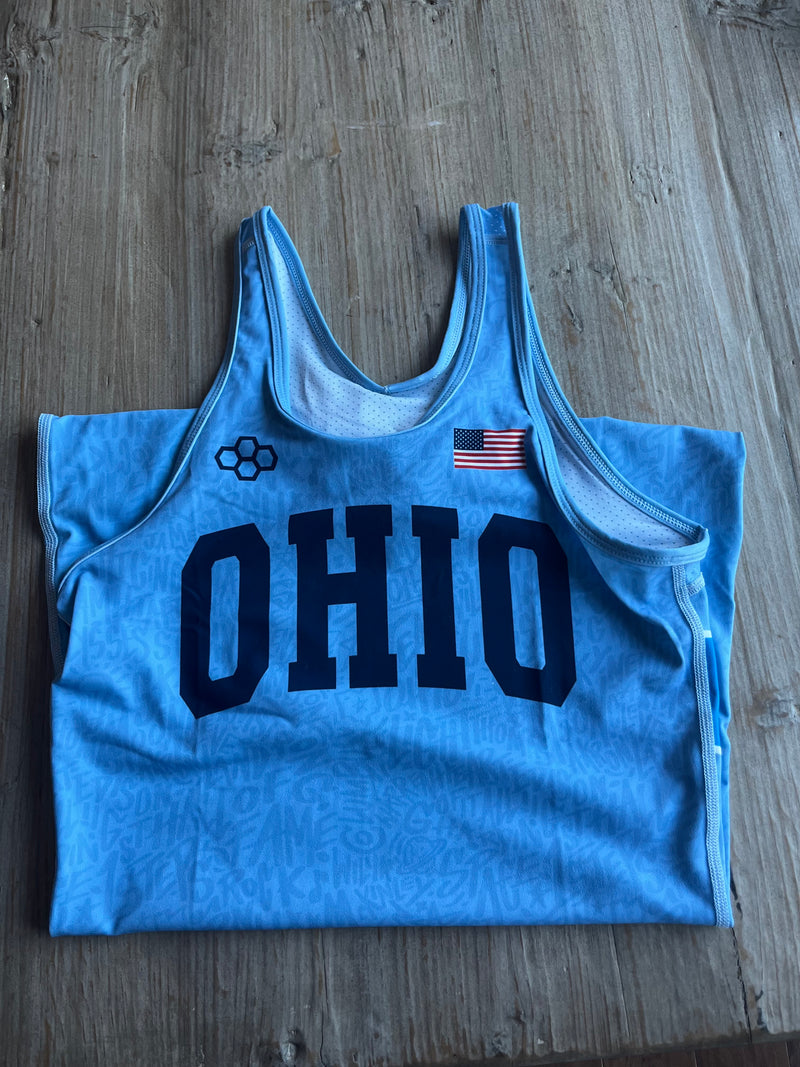 Ohio National Team Freestyle/Greco Singlets Blue