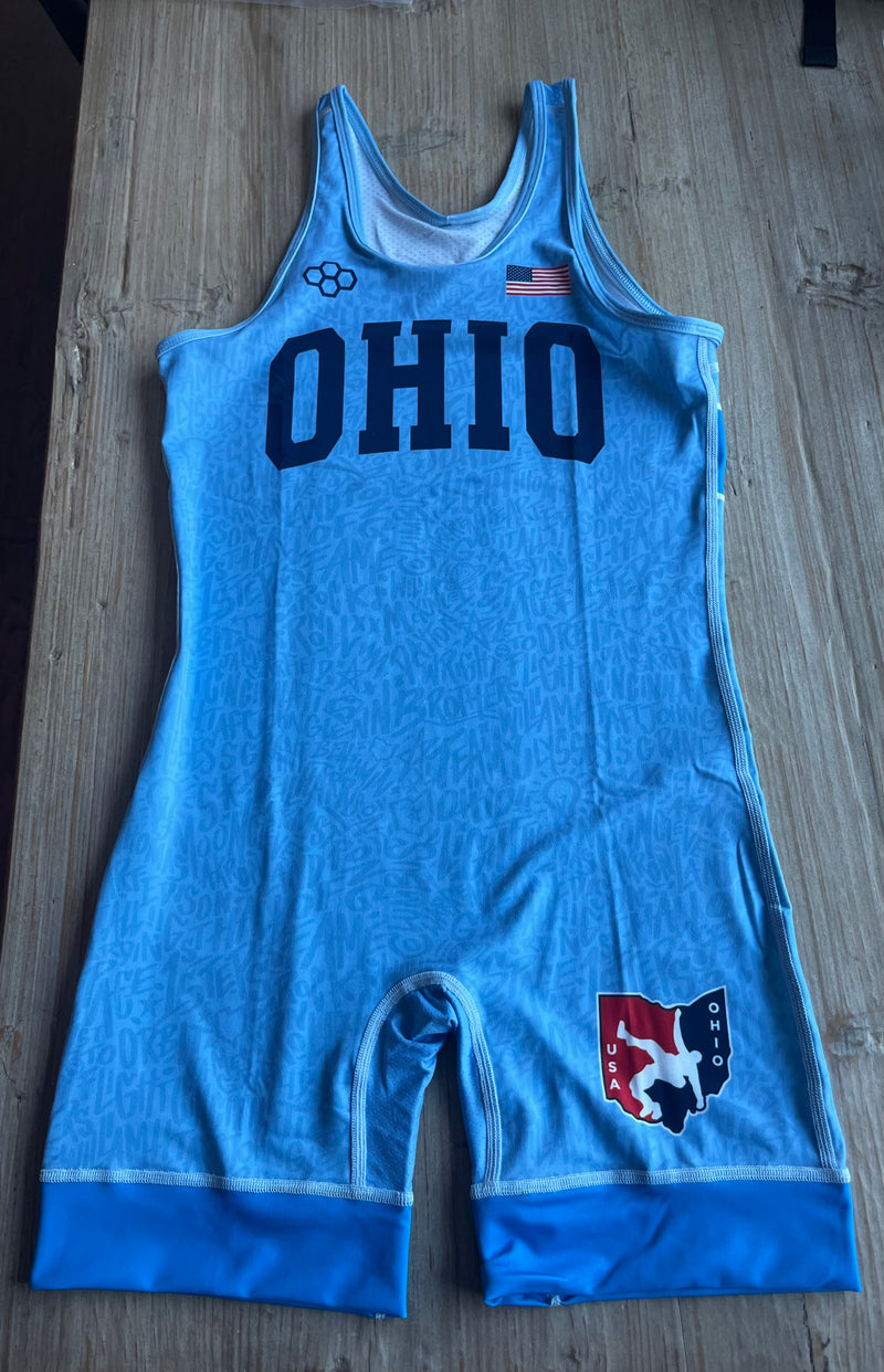 Ohio National Team Freestyle/Greco Singlets Blue