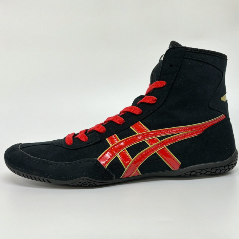 Red and gold asics wrestling shoes sales